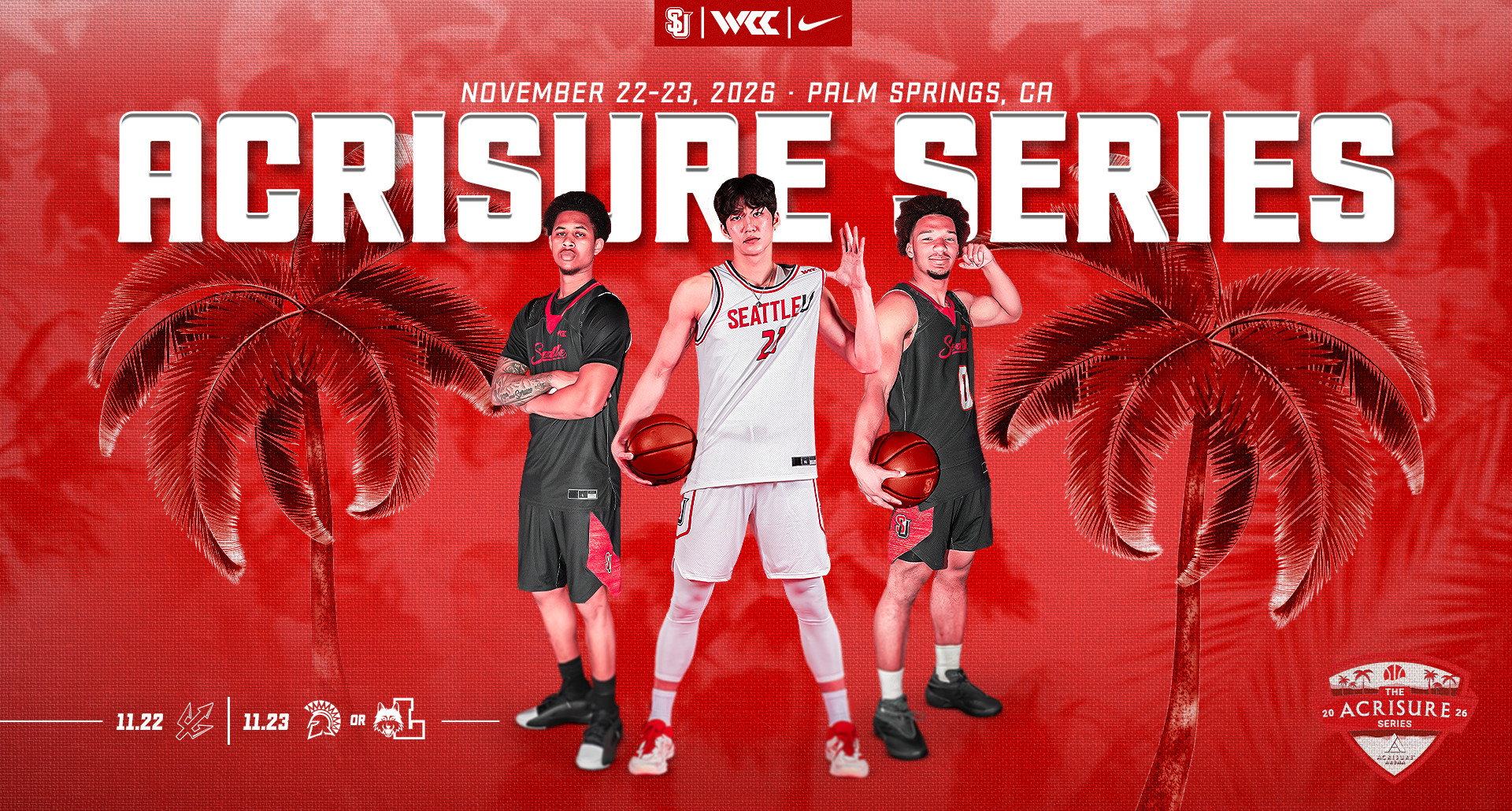 Men's Basketball will play in the Acrisure Series in Palm Springs Nov. 22-23.