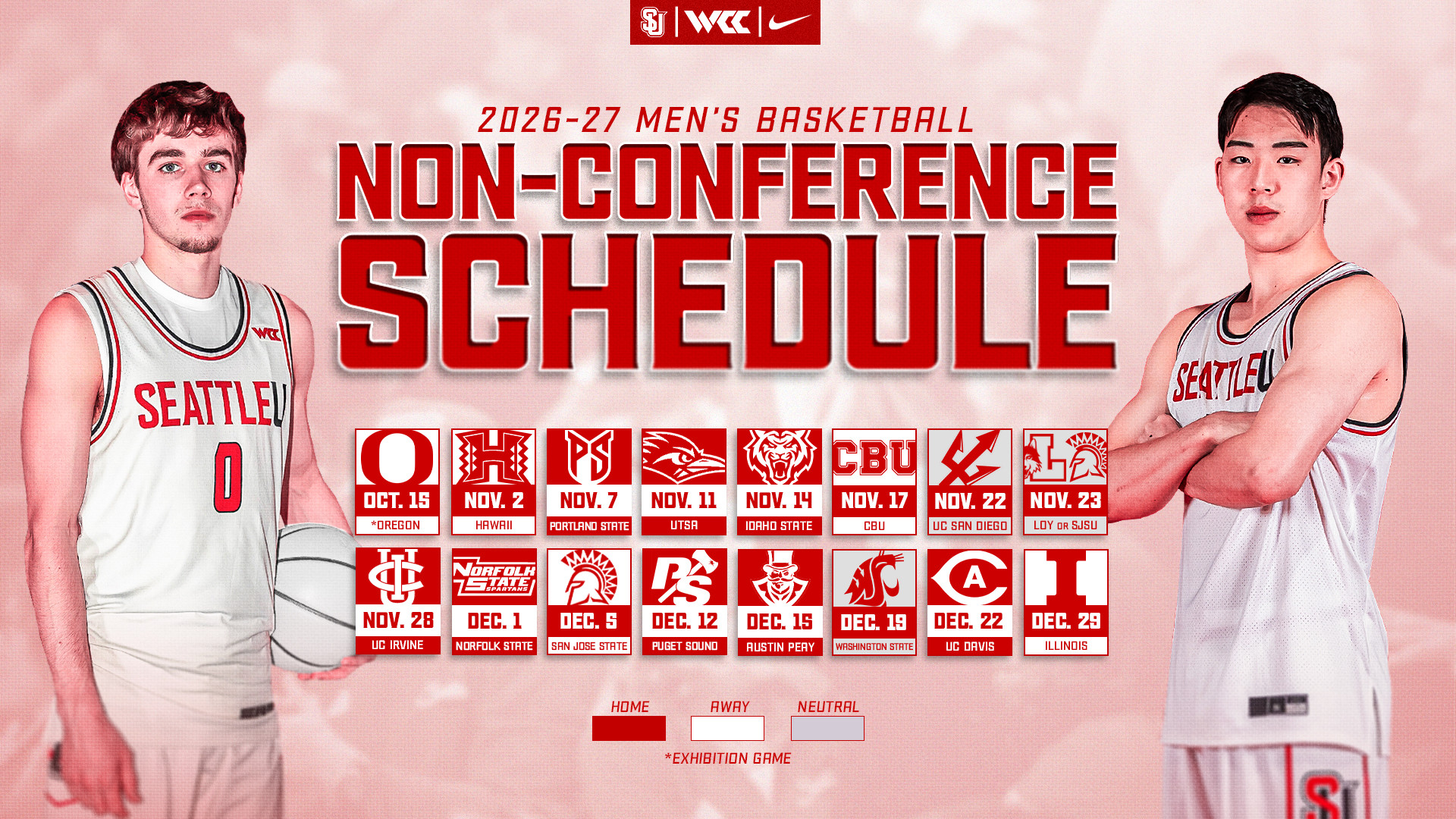 2026-27 Seattle U Men's Basketball Non-Conference Schedule