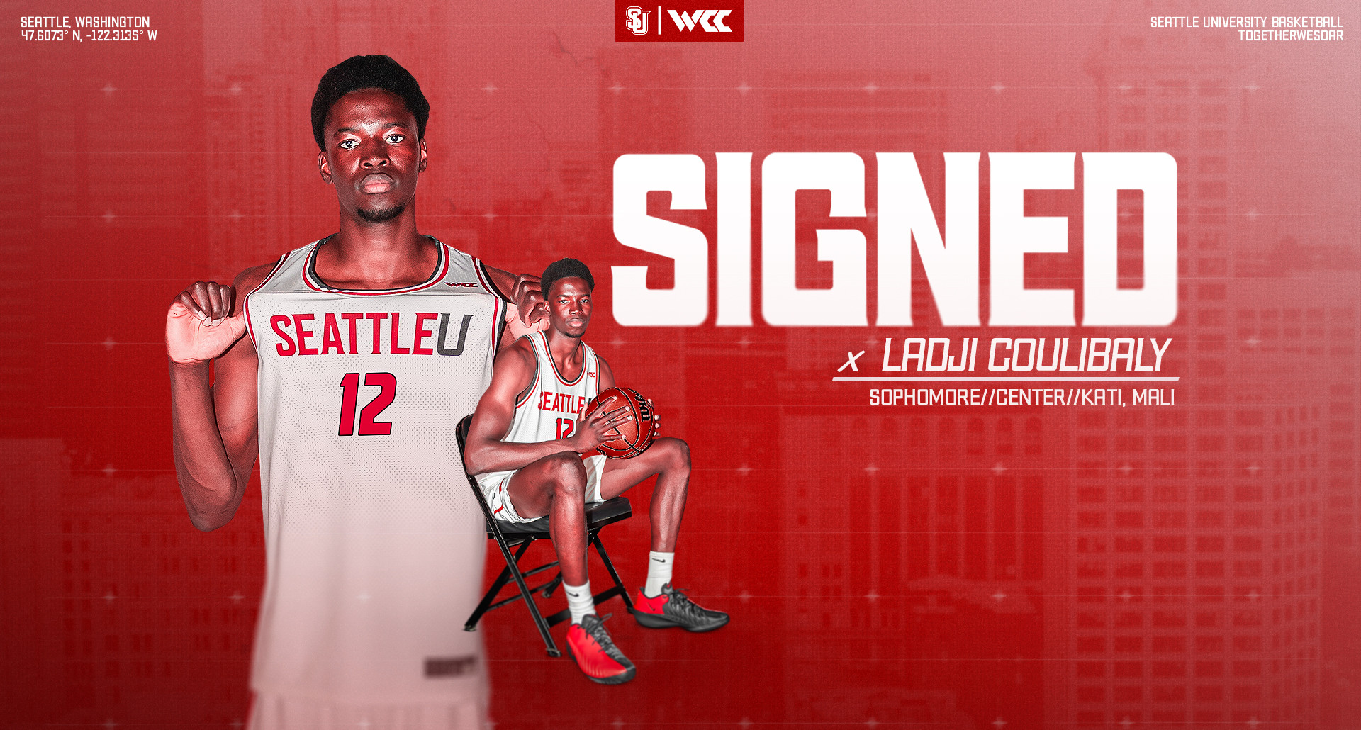 Seattle U men's basketball signs Ladji Coulibaly to its 2026-27 roster.
